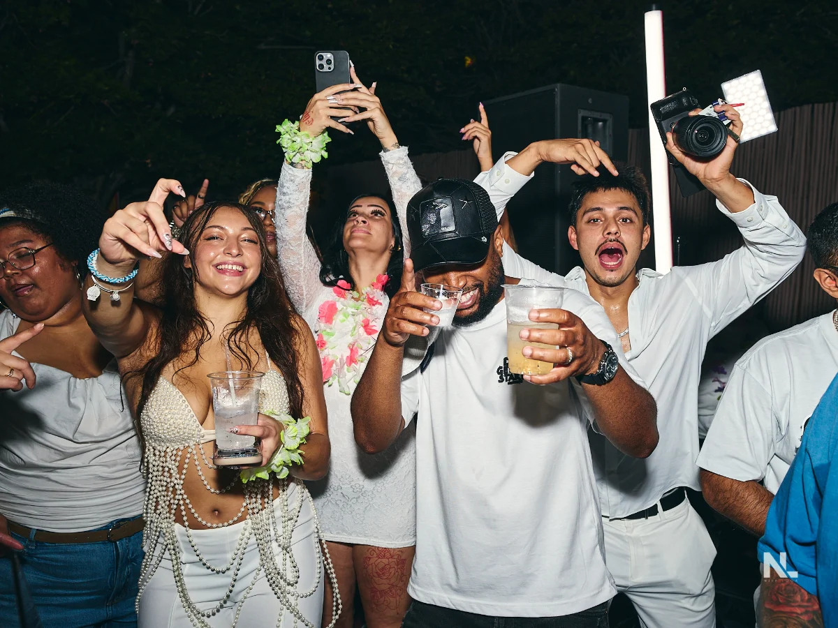 All White Luau Party